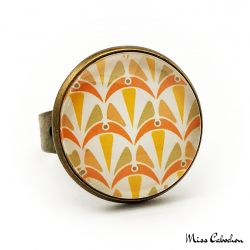 Ring - Art deco collection - Shades of orange