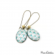 Drop earrings - Art deco collection - Shades of blue