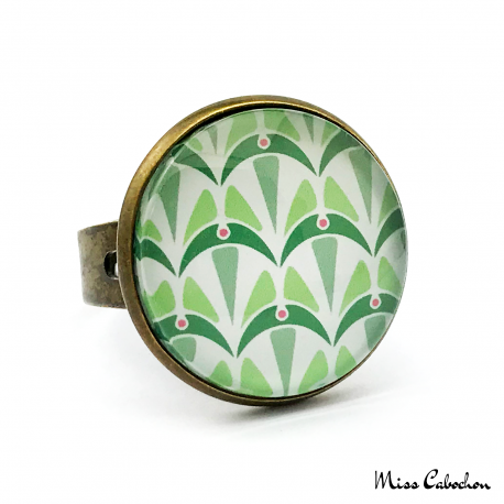 Ring - Art deco collection - Shades of green