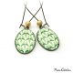 Boucles d'oreille ovales - Collection Art déco - Camaïeu de verts