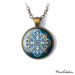 Necklace "Blue arabesque"