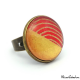 Two-tone ring red and gold