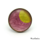 Fashion ring - Golden Moon on Pink