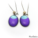 Dangle earrings - Blue Moon on Purple