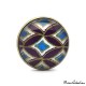 Blue and purple ring with geometric patterns