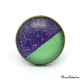 Flashy ring - Pale green and glitter purple