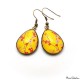 Yellow drop earrings