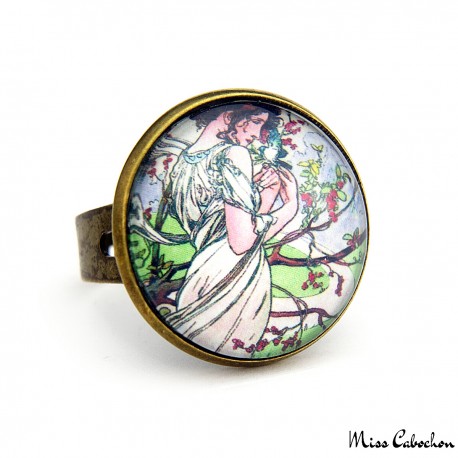 1900s style jewelry "May by Alfons Mucha"