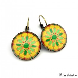 Drop earrings "Arab mosaic"