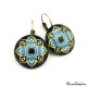 "Blue arabesque" earrings