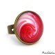 Modern cabochon ring "Red cloud"