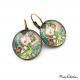 1920s style earrings "April by Alfons Mucha"