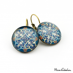 "Blue arabesque" earrings