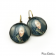 Round earrings "An intriguing woman"