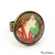 Art nouveau style ring - Laurel - Alfons Mucha