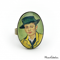 Oval ring "Portrait of Armand Roulin" by Vincent van Gogh