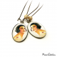 Earrings "The young woman with a rose"