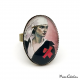 Ring "The nurse" - Art déco style - Adjustable ring - Handmade jewelry